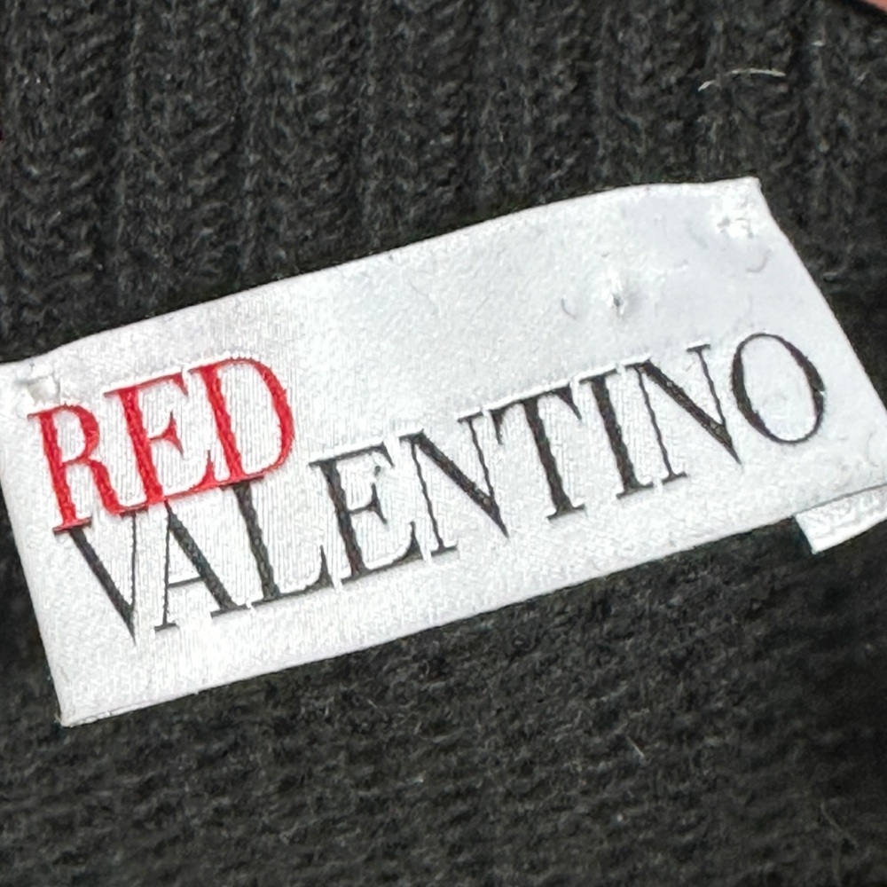 Red Valentino Black Tie Shoulder Knit Sweater Top Wool Cashmere Size Small‎ Pull - Picture 4 of 15